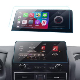 LANTU 2PCS Car Screen Protector for 2024 2025 2023 2022 2021 Nissan Armada S/SV/SL/Midnight Edition/Platinum Accessories Navigation Nano Touchscreen Protector Film HD Clear Bubble Free 12.3''