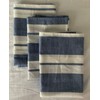 NEW COTTON LINEN BLEND HANDMADE BATH TOWELS SET of 6