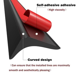 HNYNH Water Dam Silicone Waterproof Barrier Bathroom and Kitchen Water Strip Coving Edging Strip（Black-3.3m）