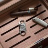 Stainless Steel Cigar Cutter "Precision Cut" - Double Blade for