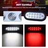 6 Inch Oval Dual Revolution LED Tail Lights Red Stop