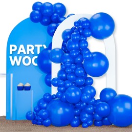 PartyWoo Royal Blue Balloons 120 pcs Different Sizes of 18 12 10 5 Inch Matte Balloon Arch Kit Garland for Graduation Independence Day Baby Shower Birthday Party Decorations Blue-Y5