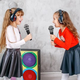 VANZACK Fake Microphone Prop Toy: Microphone Toy for Kids for Karaoke, Simulate Speech, Family Fun, Birthday Parties, and Costume Play