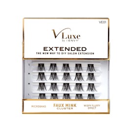 i•ENVY DIY Eyelash Extension Demi Extended - Featherlight Synthetic Reusable Artificial Eyelashes Multipack Lash Clusters