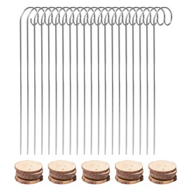 Laroal 20 stücke Holz Anlage Label Set Anlage Marker Für Outdoor Anlage Topfpflanzen Kräuter Samen Blumen