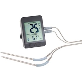 Rosenstein & Söhne Bluetooth BBQ Thermometer, App for Android and iOS, 2 temperature sensor