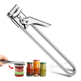 DOYUKY Can Lid Opener, Stainless Steel Jar Opener, Manual Lid Opener, Adjustable Opening Aid, Multifunctional Safety Can Opener, for Seniors Weak Hands