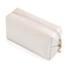 Sohynca PU Leather Cosmetic Bag for Women Minimalism Makeup Bag