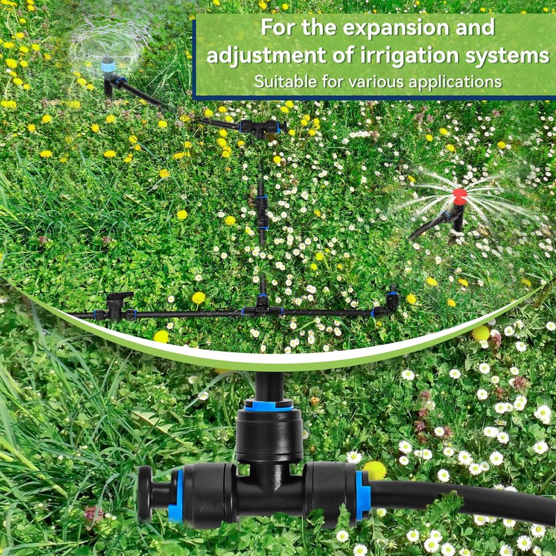 YAIRMIS 10 Pack 1/4" End Plugs for Drip Irrigation Tee