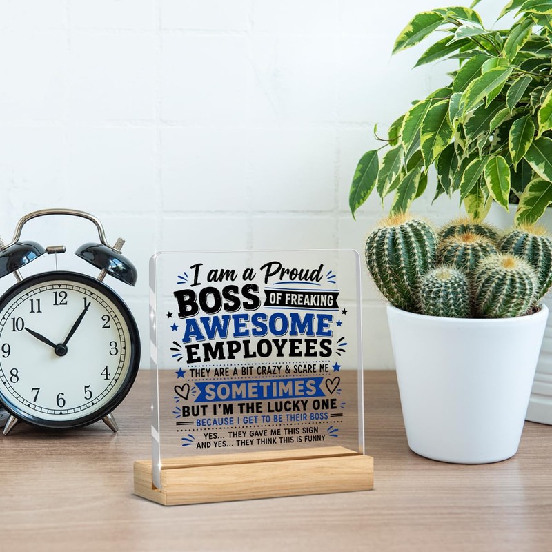 Boss Gifts for Men Inspirational Boss Day Appreciation Gift Acrylic