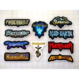 Oracal Power Metal Vinyl Sticker Lot (10 Pack) monowar dragonforce helloween sabaton