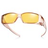 Br'Guras Men’s Night Driving Glasses, Night Lens, Slim Rectangular Frame,