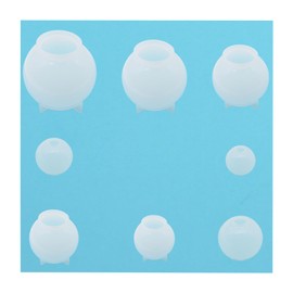 OZXNO 8 Pcs Sphere Resin Molds 3D Seamless Ball Shaped Silicone Molds Resin Epoxy Molds for Home Decor Flowers Preservation