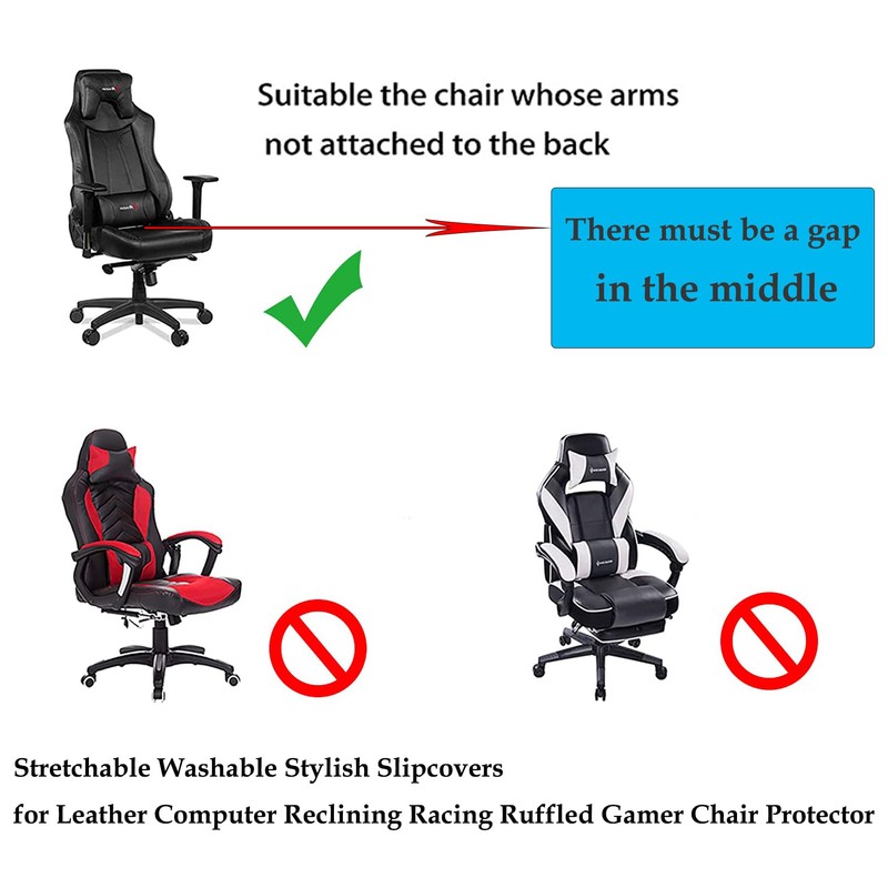 JUMXSRLE Gaming Chair Covers, Polyester Computer Chair Cover, Stretchable Washable