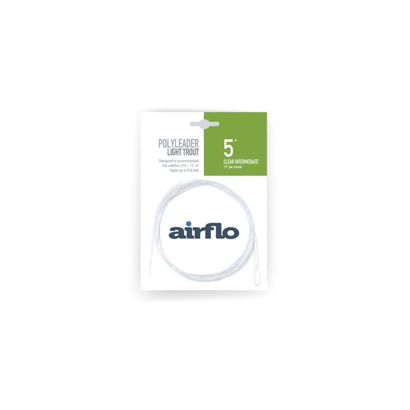 Airflo Light Trout NEW Fishing Polyleader 5' Clear Intermediate