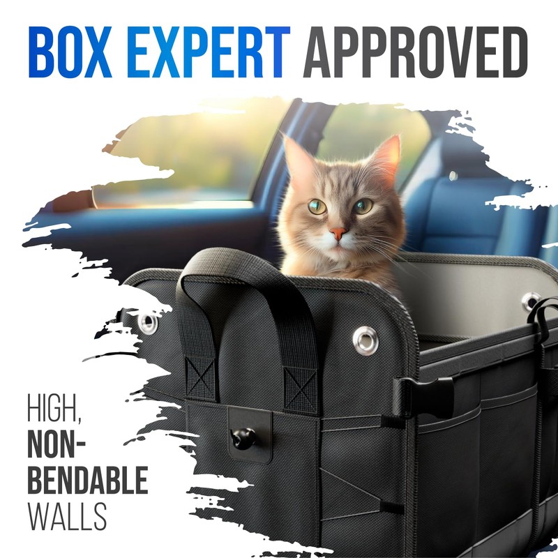 Car Trunk Organizer – Large Collapsible Storage Box with Adjustable