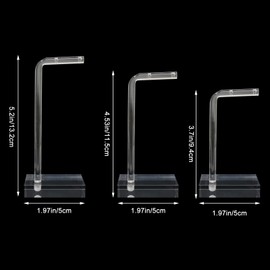 yueton 3Pack Acrylic Earring Display Stand T Bar Clear Earrings Holder Earring Organizer Stand Clear Jewelry Earrings Retail Display Holder for Dressing Table Gift Shop Store Exhibit