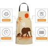 Smooffly Family of Elephants Apron Unisex Adjustable Bib Apron, Cooking
