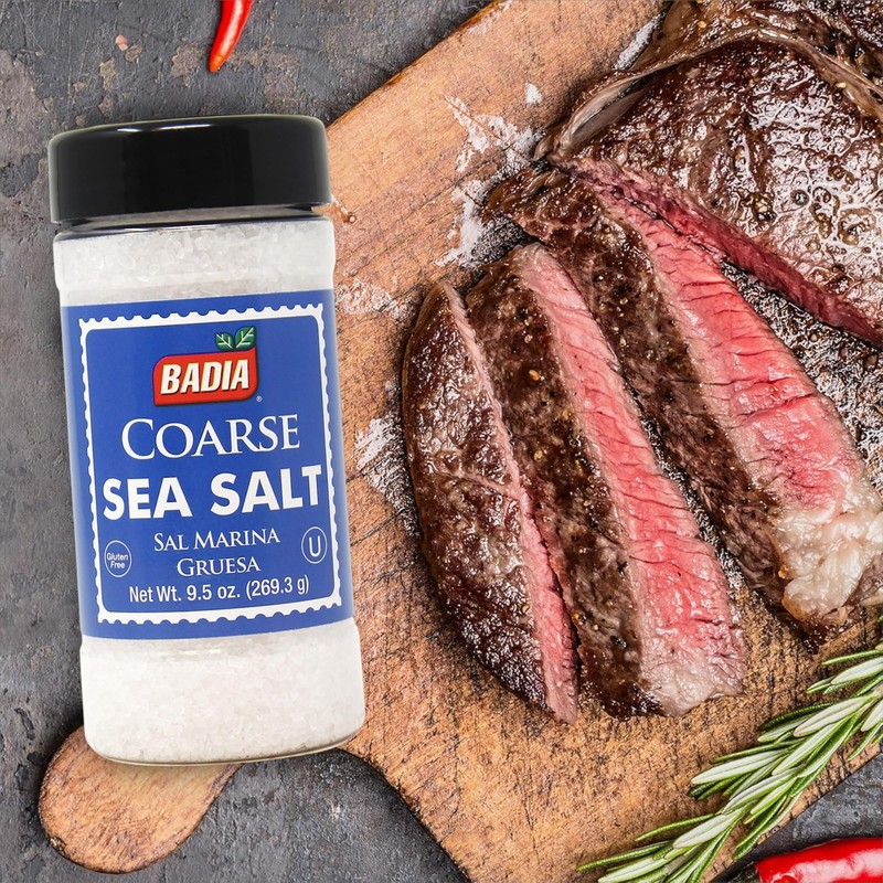 Badia Coarse Sea Salt, 9.5 oz – Natural Crystal Salt