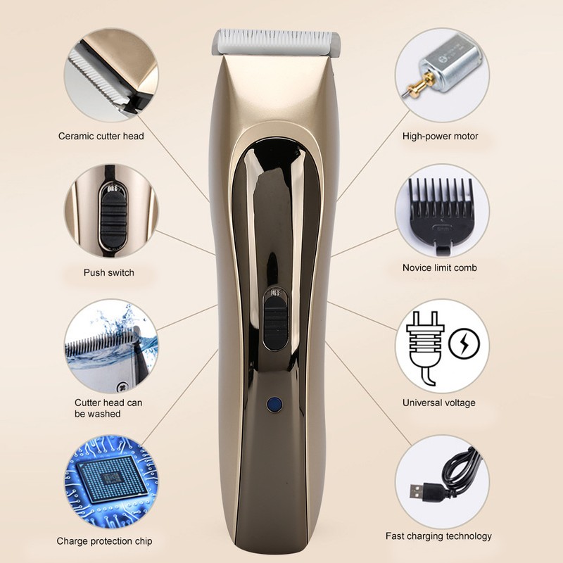 Professional USB Charging Electric Hair Clipper Hair Trimmer Cutting Machine