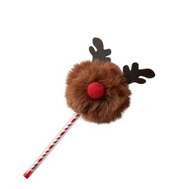 Tinc Festive Ballpoint Pen, Reindeer Character, Brown and Red, blue ink
