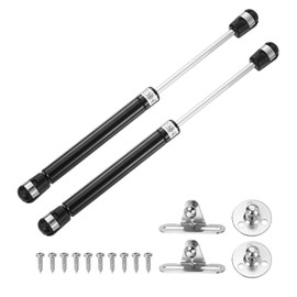sourcing map 10 Inch 150N/33lb Gas Shock Strut Lift Support, Gas Spring for RV, Bed Floor, Hatch Door, TV Cabinet, Box Lid (Black, Set of 4)