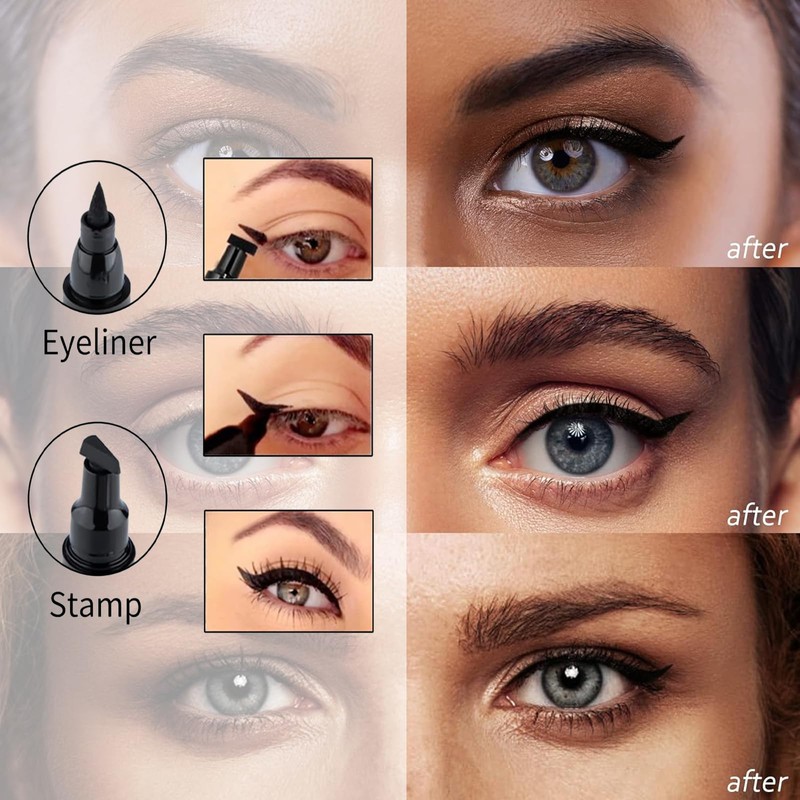 Eyeliner Stamp, Winged Eyeliner Pen Stencil, Waterproof Liquid Eyeliner Pencil,