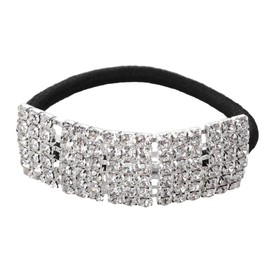 Frcolor Rhinestone Hair Bands Bling Faux Crystal Elastic Hair Tie Ponytail Holder Hairband Headband Rope Hair Decoration