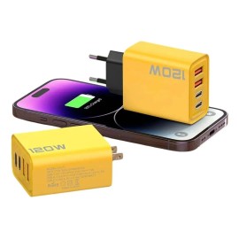 Cargador Rápido 120w Usb-c Pd, Cargador De Pared Dorado