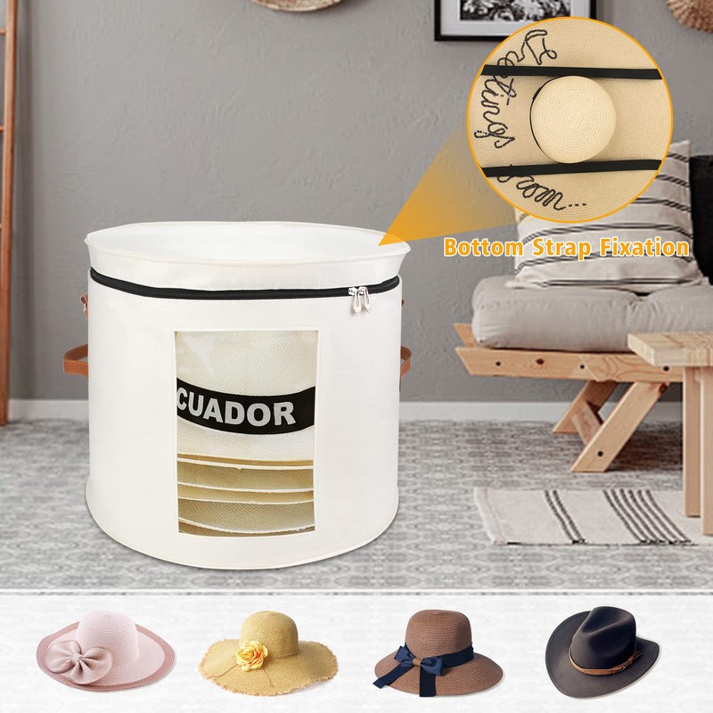 VanlonPro Large Hat Storage Box for Women & Men, 19"