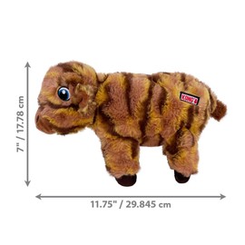KONG Low Stuff Stripes Plush Dog Toy for All Sized Dog Breeds (Cow)