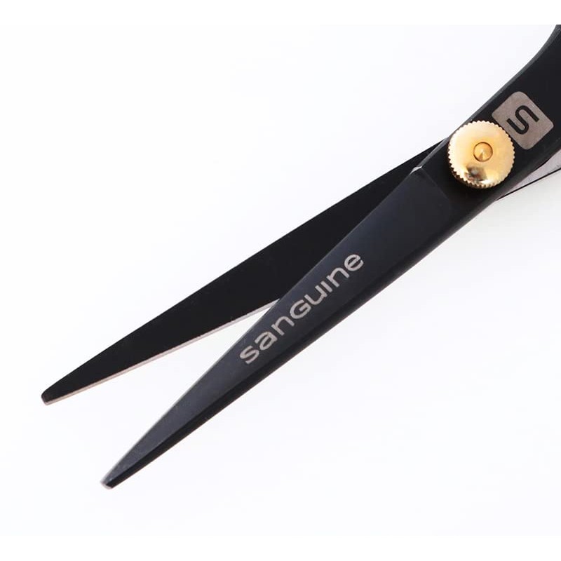 Professional Moustache Grooming Scissors, Extremely Sharp – Black, 14 cm, with Case