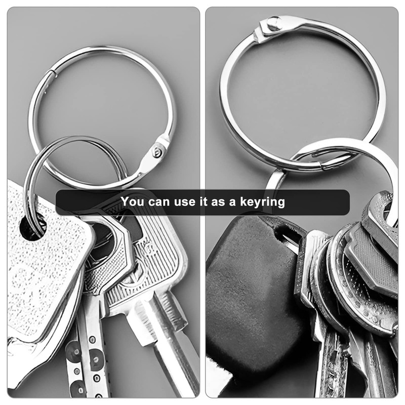 Binder Rings,40Pcs 30mm/1.2 inch Loose Leaf Binder Rings Nickel Plating,