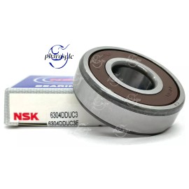 NSK 6304 DDU C3 DEEP GROOVE BALL BEARING, RUBBER SEALED 20x52x15mm 6304-2RS C3