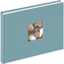 Walther design FA-207-K Fun Trend book bound album with die cut for your personal picture, 8.7 x 6.3 inch (22 x 16 cm), 40 white pages, petrol green