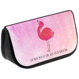 Mr. & Mrs. Panda Flamingo Proud Cosmetic Bag, Purple, Hand Drawn