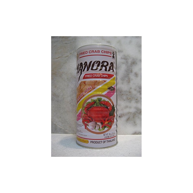 MANORA THE ORIGINAL THAI SNACK CHIPS 3.52OZ/100G CAN (Crab)