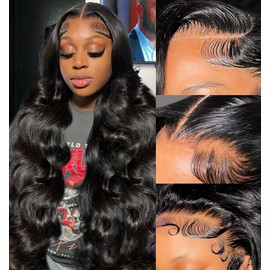 Twigoal 5x5 HD Lace Closure Wigs Human Hair Body Wave Glueless Wigs Human Hair Pre Plucked Pre Cut Body Wave Lace Front Wigs Wear and Go Glueless Wig For Beginners 22 Inch