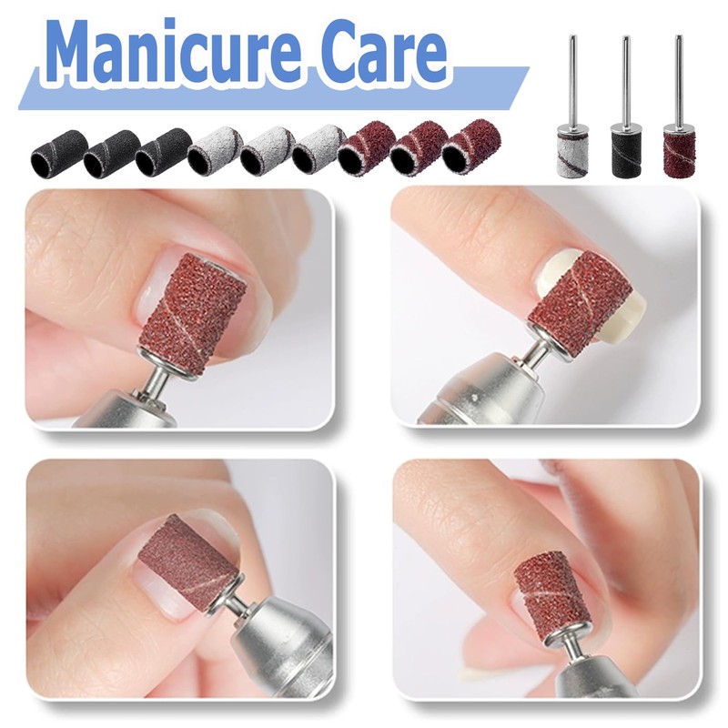Mesee Nail Drill Bits Set, 10Pcs Tungsten Carbide Nail File