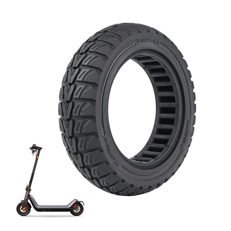 9.5x2.5-6.1 Electric Scooter Tire, Off-Road Replacement Wheels, Tubeless Rubber Tyre