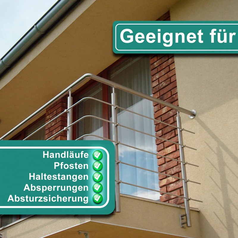 PRIOstahl Wall Flange Pipe Flange Floor Flange Push Fit Handrail