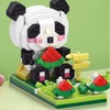 Myweyde Mini Panda Building Blocks, Micro Mini Bricks Red Bamboo/Watermelon/Heart,