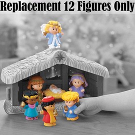 Replacement Parts for Fisher Price Little People Christmas Story - J2404 ~ Camel, Donkeys, Sheep, Wise Men, Mary, Joseph, Angel, Baby Jesus, and Calf Figures