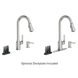 Moen Milton Single-Handle Pull Down Sprayer Kitchen Faucet with Reflex & Power Clean