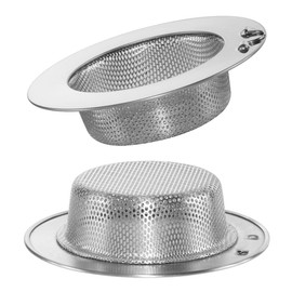 (2PCS) haodex Stainless Steel Kitchen Sink Strainer with Handle,Outer Diameter 4.3 in/11cm, Inner Diameter 2.9 in/7.3cm, Depth: 1.2 in/3cm,Fits Most Kitchen Sinks and Drains