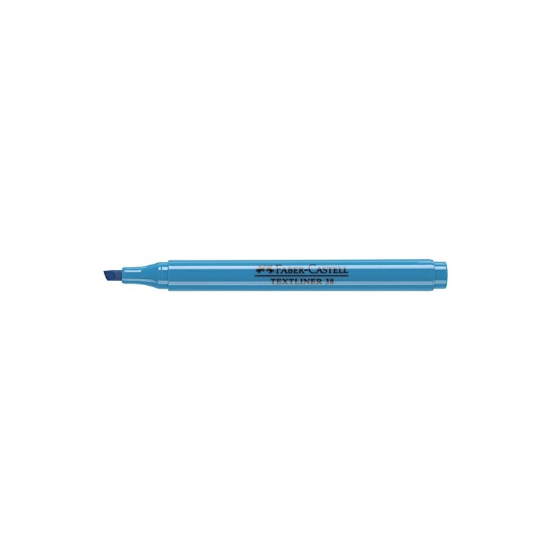 Faber-Castell 157751 Box of 10 Textliner 38 Fluorescent Markers Blue