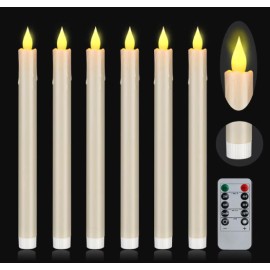 Does not Apply 6PCS Flameless Taper Candles Light Flickering Battery Operated with Remote Timer