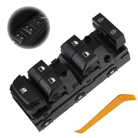 Front Left Driver Side Master Power Window Switch 93571-M6100 Compatible with 2019 2020 2021 Kia Forte, Power Window Switch Button Fit for Kia Forte 2019-2021 Replaces OE 93571M6100