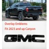 Auto Rear GMC Gloss Black OVERLAY Emblem Badge Fit 2023