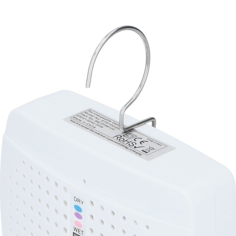 Mini Dehumidifier Reusable Mute Bookcase Wardrobe Moisture Absorber Equipment White
